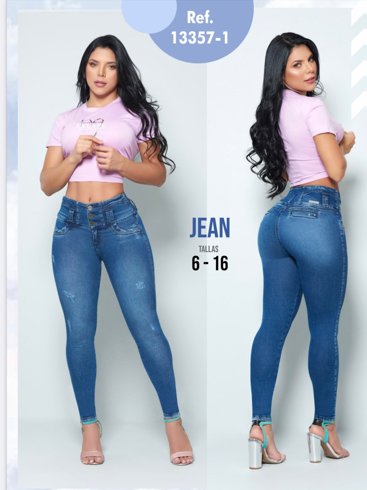 Colombian Push up jean 13357-1